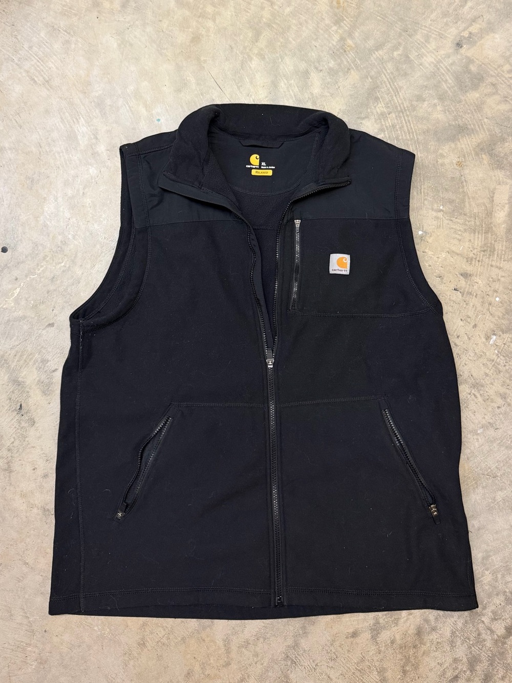 Carhartt Black Men's Zip Front Fleece Work Vest
